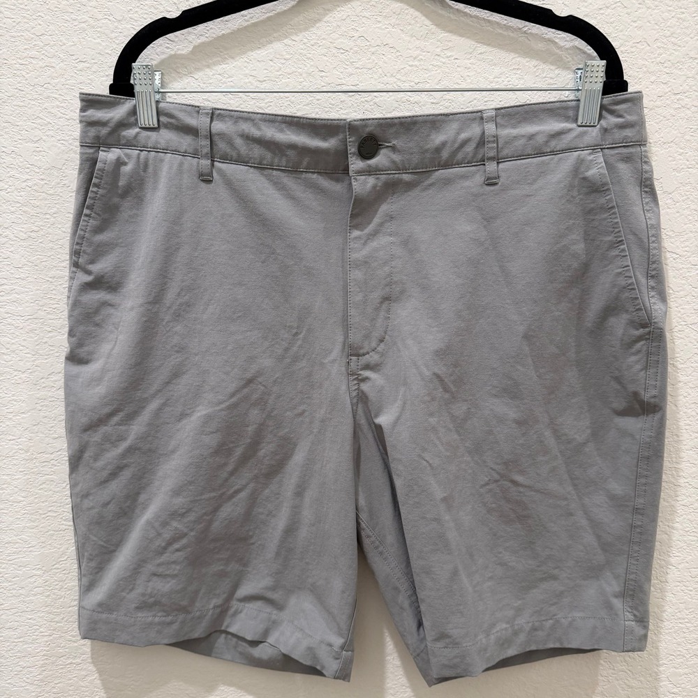 Faherty All Day Shorts Mens 36 Grey Hybrid Stretch Recycled Blend Casual Pockets